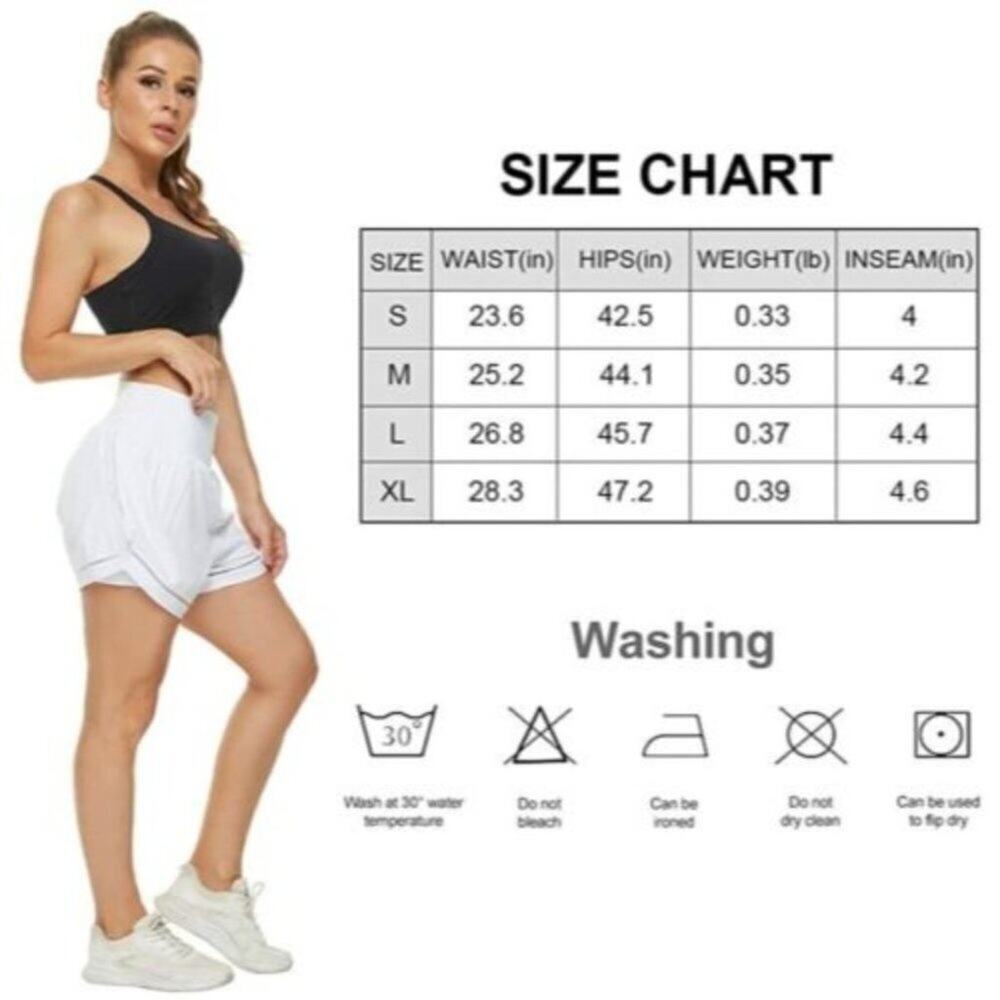 Lushforest Women’s Workout  High Waist Gym Running Shorts Sz M - Picture 3 of 10